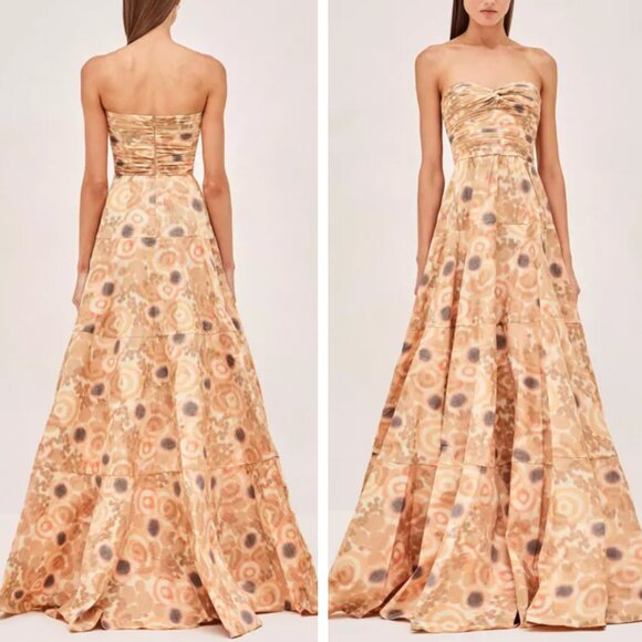 Alexis Imilia Maxi Dress Gown M/L Sahara Floral Cocktail Wedding Event Vacation - Picture 2 of 11